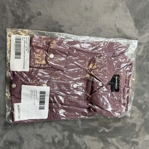 Bonobos Shirt Mens Medium Burgundy Slim Fit Jersey Knit Button‎ Down Heather